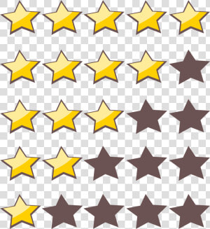 5 Star Rating Clipart   1 5 Star Rating  HD Png Download