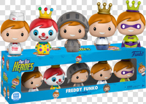 Pint Sized Heroes 5 pack   Freddy Funko Pint Size Heroes  HD Png Download