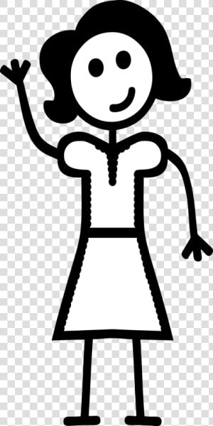 Stick Figure Woman   Girl Stick Figure Clipart  HD Png Download