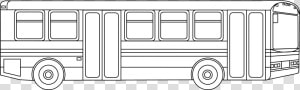 Public Transportation Bus Outline   City Bus Clipart Black And White  HD Png Download