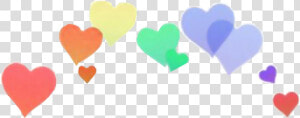  rainbow  heartcrown  decoration  bynisha  red  orange   Snapchat Filter Png  Transparent Png