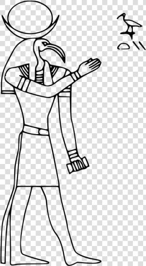 Thot   Egyptian God Drawing Thoth  HD Png Download