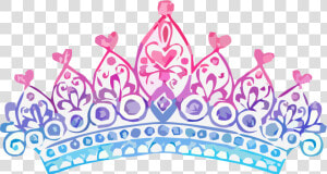 Crown Clip Design Hair   Tiara Cartoon Princess Crown  HD Png Download