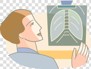 Vector Illustration Of Medical Doctor Physician Examines   Illustration  HD Png Download