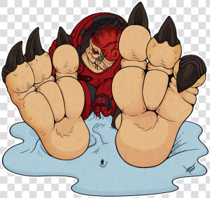 Serving Your Battlemaster    Mass Effect Krogan Feet  HD Png Download