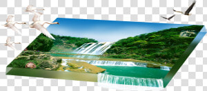 Pixels Display  Waterfall From The Mountain  Photo   Gull  HD Png Download