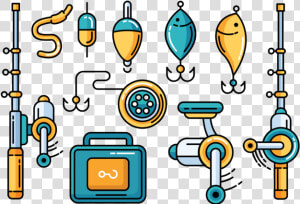 Fishing Tackle Icons Vector   Icones Pescaria Png  Transparent Png