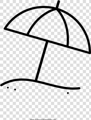 Beach Umbrella Coloring Page   Ombrellone Immagine Da Colorare  HD Png Download