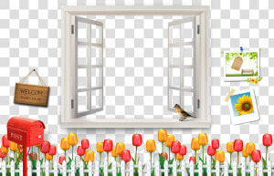 Window Cartoon   Cartoon House With Window  HD Png Download