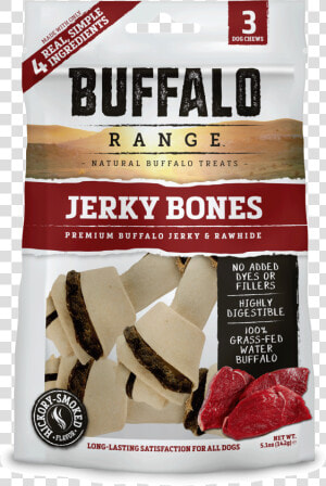 Buffalo Range All Natural  Grain Free Jerky Bone Rawhide   Buffalo Range Jerky Kabobs  HD Png Download