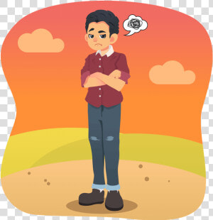 Grumpy Disappointed Man Standing Outside  HD Png Download