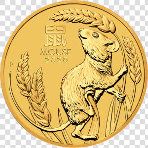 Perth Lunar 2020 Gold Front   Perth Mint Platinum Mouse Coin  HD Png Download