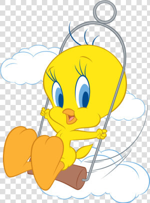 Tweety Bird On Swing   Png Download   Tweety Bird On Swing  Transparent Png