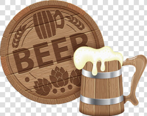 Vector Transparent Download Oktoberfest And Mug Png   Beer And Barrel Png  Png Download