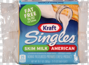 Kraft Cheddar Cheese Slices Fat Free  HD Png Download