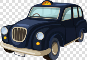 Taxi Vector Illustration   United Kingdom Taxi Cartoon  HD Png Download