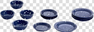 1 Inch Scale Blue Spatter Dollhouse Dish Set   Circle  HD Png Download