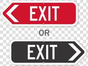 Exit Sign With Arrow   Exit Sign With Arrow Pdf  HD Png Download