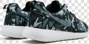 Nike Roshe Run Print Running Shoes Black bl Grpht white grey   Sneakers  HD Png Download