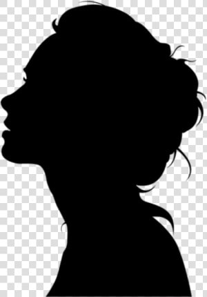  silhouette  black  head  woman  girl  frau  mädchen   Silhouette  HD Png Download