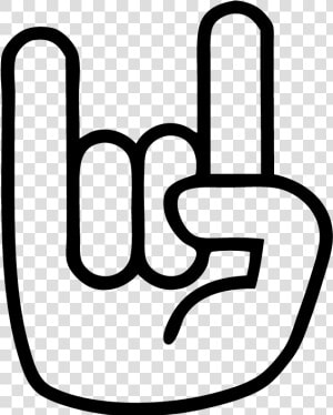 Hand V1 Artikelbild   Rock Fingers Png Black Lines  Transparent Png