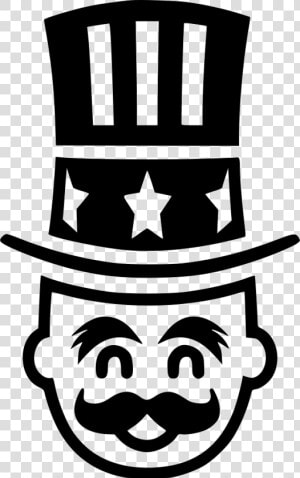 Uncle Sam   Uncle Sam Hat Clipart Black And White  HD Png Download