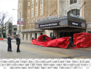 Wmond Va Unveiling Theater Marquee Altria  HD Png Download