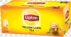 Lipton Tea Yellow Label 50 Tea Bags 100 Gm   Lipton Tea 50 Bags  HD Png Download