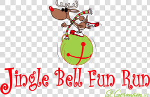 Jingle Bell Run Logo No Year 4c   Cartoon  HD Png Download