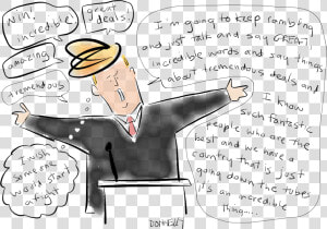 Donald Trump Drawing Easy Trace  HD Png Download