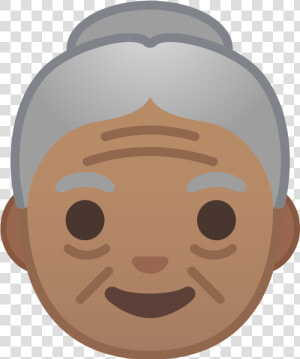 Old Woman Medium Skin Tone Icon   Old People Emoji Png  Transparent Png