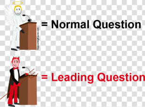 Normal Question And Leading Question Angel Devil   Leading Questions Definition  HD Png Download