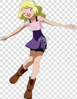 Transparent Pokemon Serena Png   Pokemon Serena And Clemont Daughter  Png Download