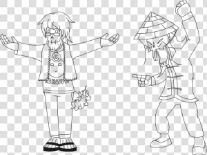 Fully Re drawn And Colored Tcr Mr Optimism And Mr Fortune   Line Art  HD Png Download