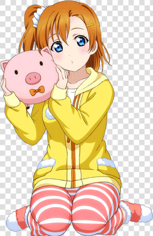 Honoka Kousaka With Pig  HD Png Download