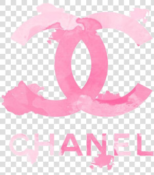  freetoedit  overlay  watercolor  fashion  chanel  girly   Chanel Logo Pink  HD Png Download