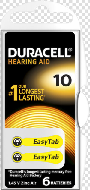 Duracell Hearing Type Batteries   Duracell 10  HD Png Download