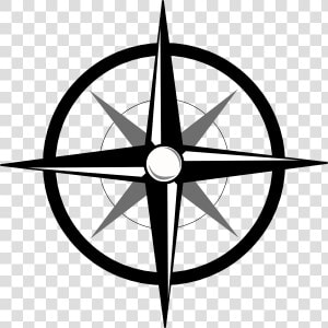 Simple Compass Icon   Compass With North On The Left  HD Png Download