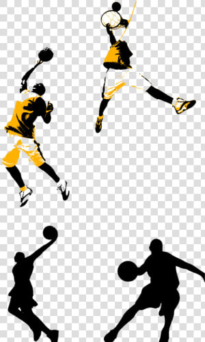 Basketball Court Slam Dunk Clip Art   Basketball Clipart Dunking  HD Png Download