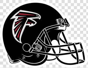 Atlanta Falcons Black Helmet Sticker   Falcon Football  HD Png Download