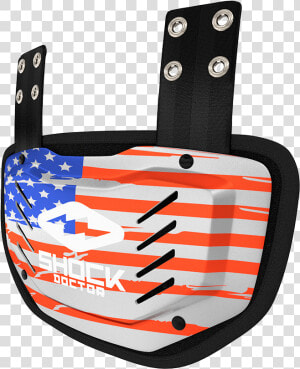 Showtime Usa Flag Back Plate Class   Football Backplate Shock Doctor  HD Png Download