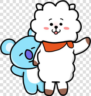 Overlay Kawaii Png Edit Editing Sticker   Bt21 Koya And Rj  Transparent Png