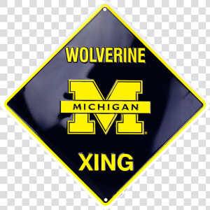 Michigan Wolverine Xing   Sign  HD Png Download