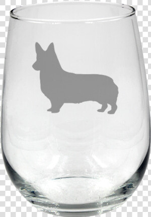 Pembroke Welsh Corgi Dog Stemless Wine title Pembroke   Cardigan Welsh Corgi  HD Png Download