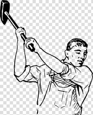 Art monochrome Photography artwork   Man With Sledgehammer Clipart  HD Png Download