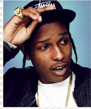 Asap Rocky Wearing Snapback  HD Png Download