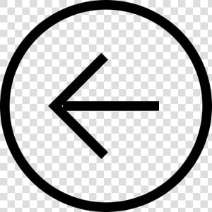 Back Button Circular Left Arrow Symbol   Long Arrow Icon Png  Transparent Png