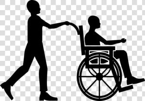 Standing human Behavior silhouette   Person In Wheelchair Clipart  HD Png Download