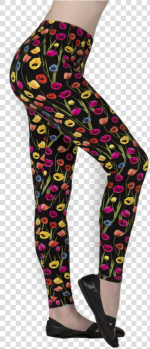 Imported fun Flowery Print Leggings comfort Elastic   Leggings  HD Png Download