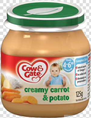 Cow  amp  Gate Creamed Carrot  amp  Potato Baby Food Jar For   Peanut Butter  HD Png Download